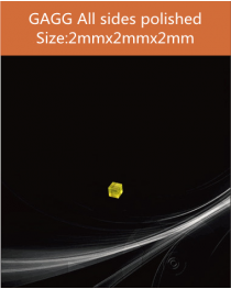 GAGG Ce scintillation crystal, GAGG Ce crystal, GAGG scintillator, Ce:Gd3Al2Ga3O12 crystal, 2 x 2x 2mm